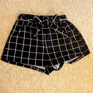 Black and White Shorts